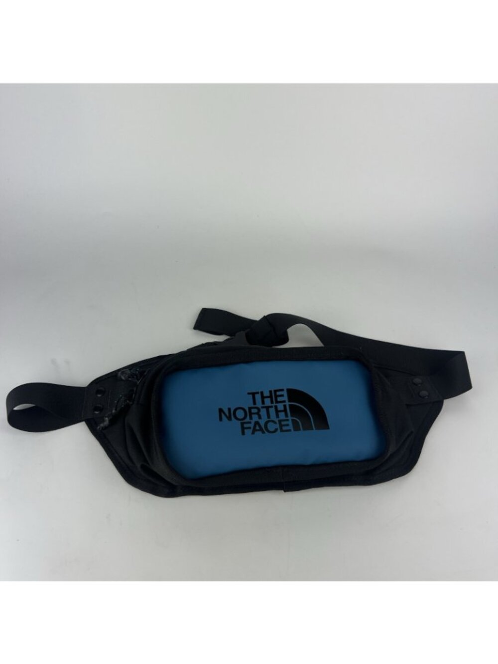 The North Face Explorer Waist Pack Hip Fanny Bag Blue Black Crossbody - Picture 2 of 3